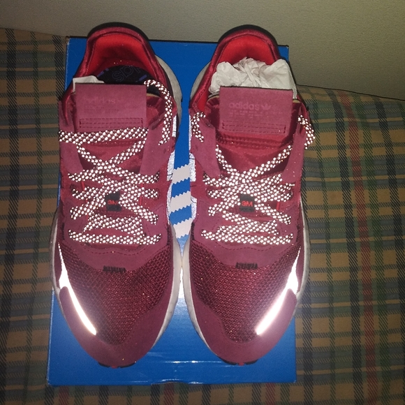 New 3M X Adidas Nite Jogger "Burgundy" Size 6 - Picture 5 of 7